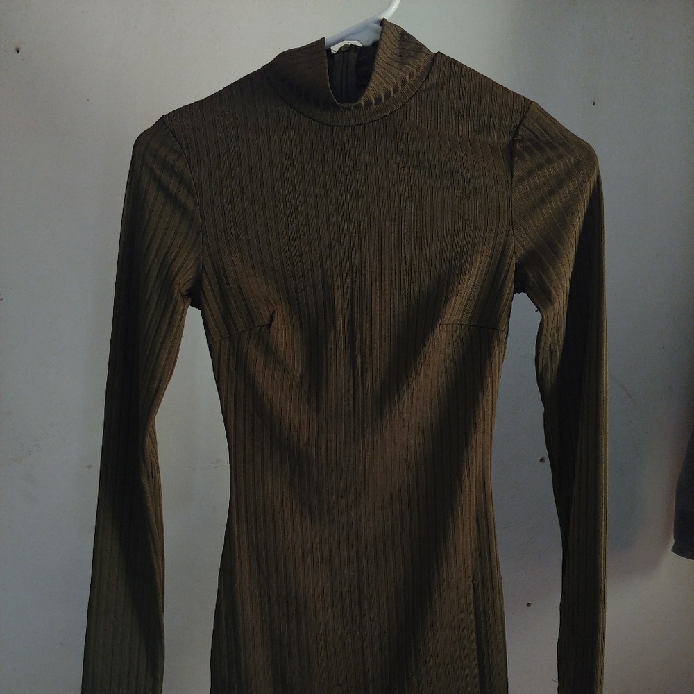 PRINCESS POLLY, olive green francesca mini dress